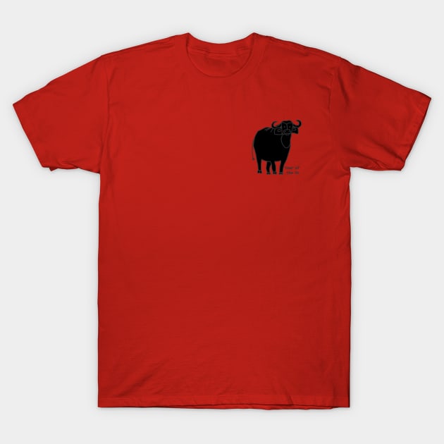 Small Year of the Ox Black T-Shirt by ellenhenryart